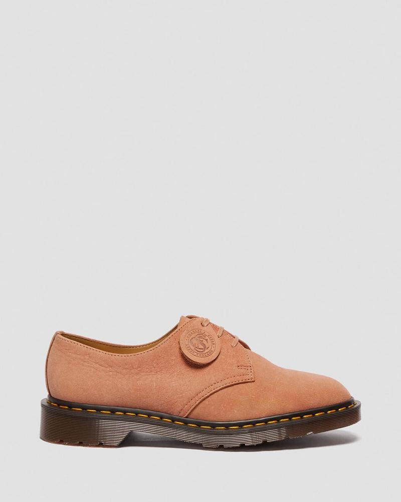 Zapatos Oxford Dr Martens 1461 Made in England Nubuck Cuero Hombre Rosas | MX 219WNB